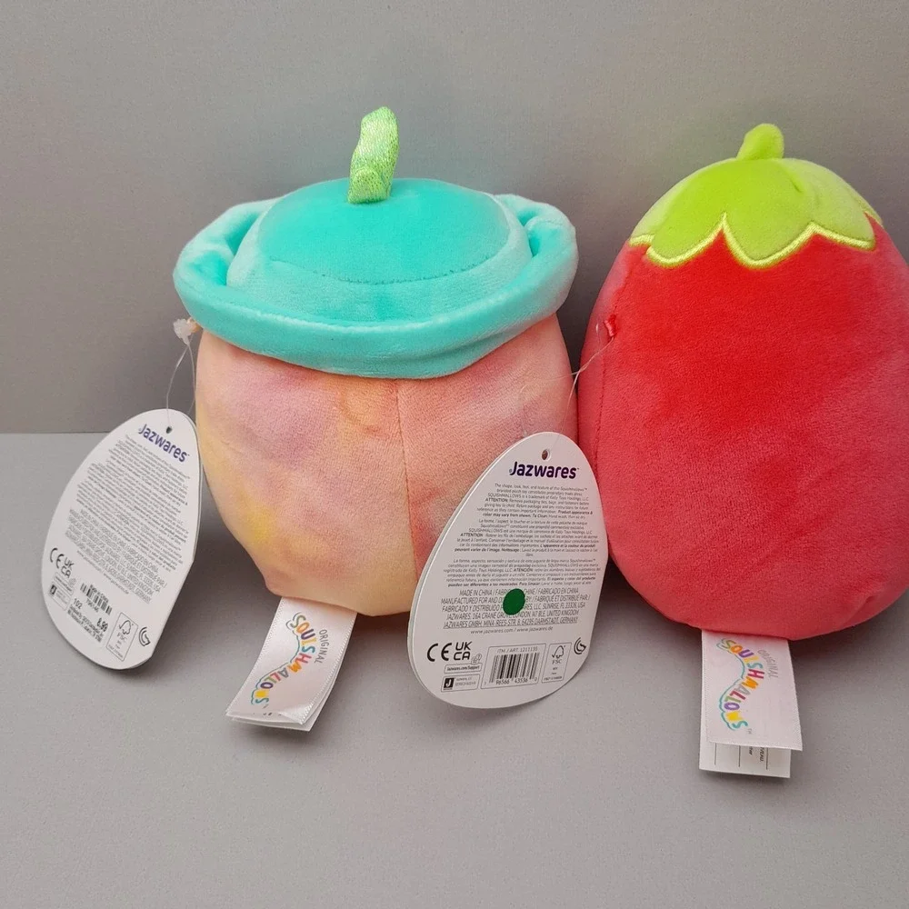 Squishmallows Fruit‎ Plush Lot 2 Scarlet Strawberry & Kaldette Grapefruit 5